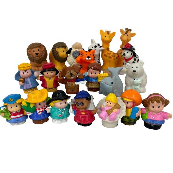 Fisher Price Little People Lot 21 Figures Zoo Farm Animals Mixed Replacements - Picture 1 of 9